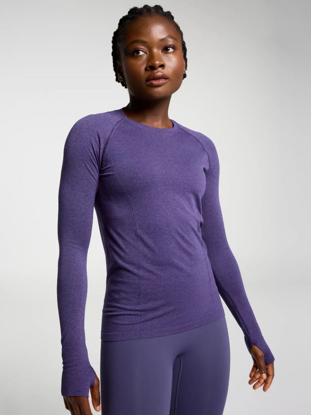 CALIA Women's Seamless Long Sleeve Tee - Color: Future Dusk Spacedye - Size: XS